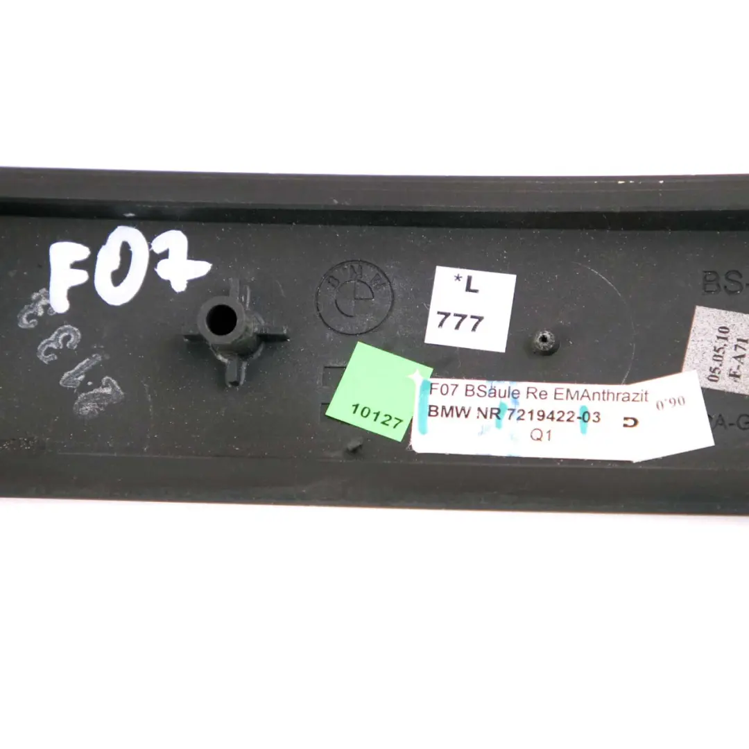 Column Molding BMW F07 GT Trim Right O/S Wood Ash Grain Anthracite to Cover with Part number 7219422 Cover Column Molding BMW F07 GT Trim Right O/S Wood Ash Grain Anthracite - SKU 7219422 - Part number 7219422