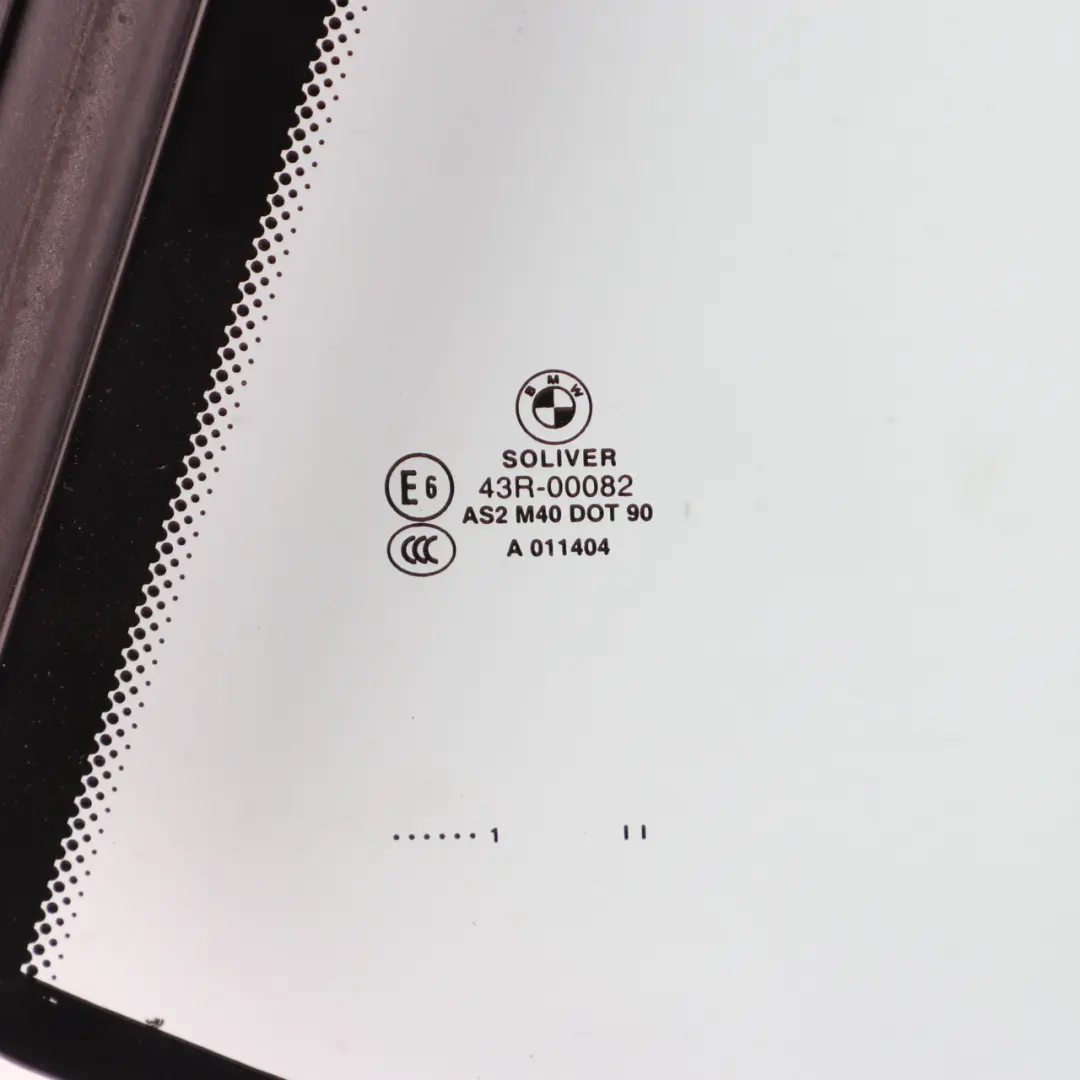 BMW F12 Cabrio Szyba Boczna Lewy Tył Lewa Tylna AS2 Szyba Zielona - SKU 7219887 - Numer Części 7219887