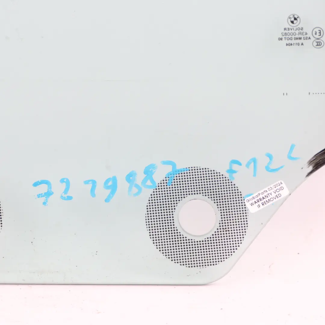 Cristal De Ventana Lateral BMW F12 Trasero Izquierdo AS2 Acristalamiento para con número de pieza 7219887 Cristal De Ventana Lateral BMW F12 Trasero Izquierdo AS2 Acristalamiento - SKU 7219887 - Número de pieza 7219887