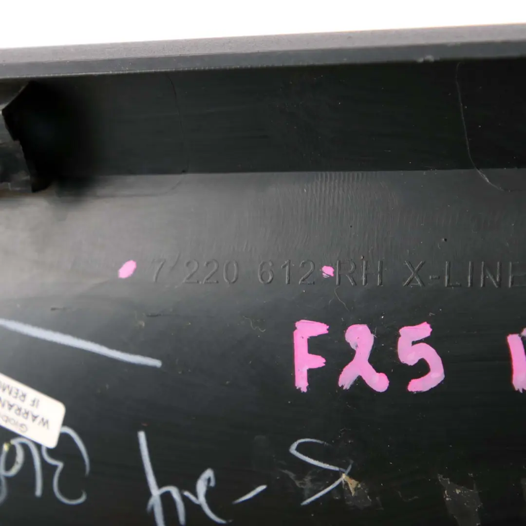 Moulding Trim Rocker Panel Strip Cover Rear Right O/S to BMW X3 F25 with Part number 7220612 BMW X3 F25 Moulding Trim Rocker Panel Strip Cover Rear Right O/S - SKU 7220612 - Part number 7220612