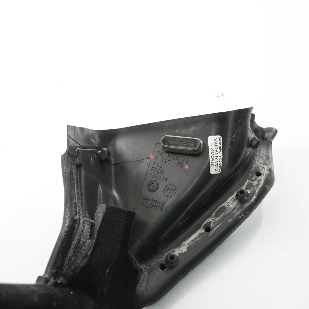 Window Seal BMW F12 F13 Door Channel Front Right O/S Rubber Gasket to with Part number 7221178 Window Seal BMW F12 F13 Door Channel Front Right O/S Rubber Gasket - SKU 7221178 - Part number 7221178