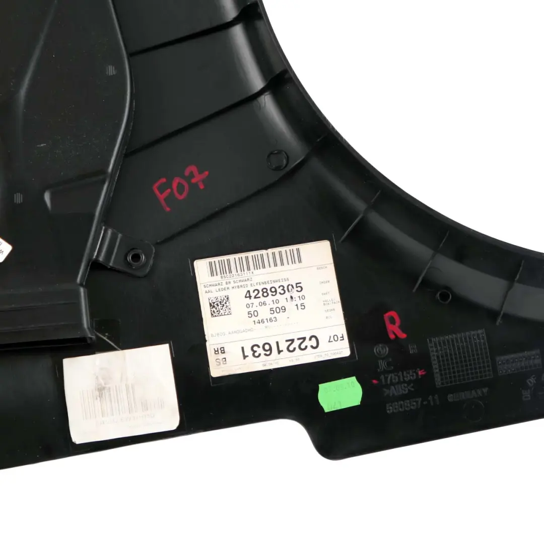 Trim BMW F07 B Pillar Panel Bottom Right Gran Turismo Ivory White 1751551 to Cover with Part number 7221694 Cover Trim BMW F07 B Pillar Panel Bottom Right Gran Turismo Ivory White 1751551 - SKU 7221694 - Part number 7221694