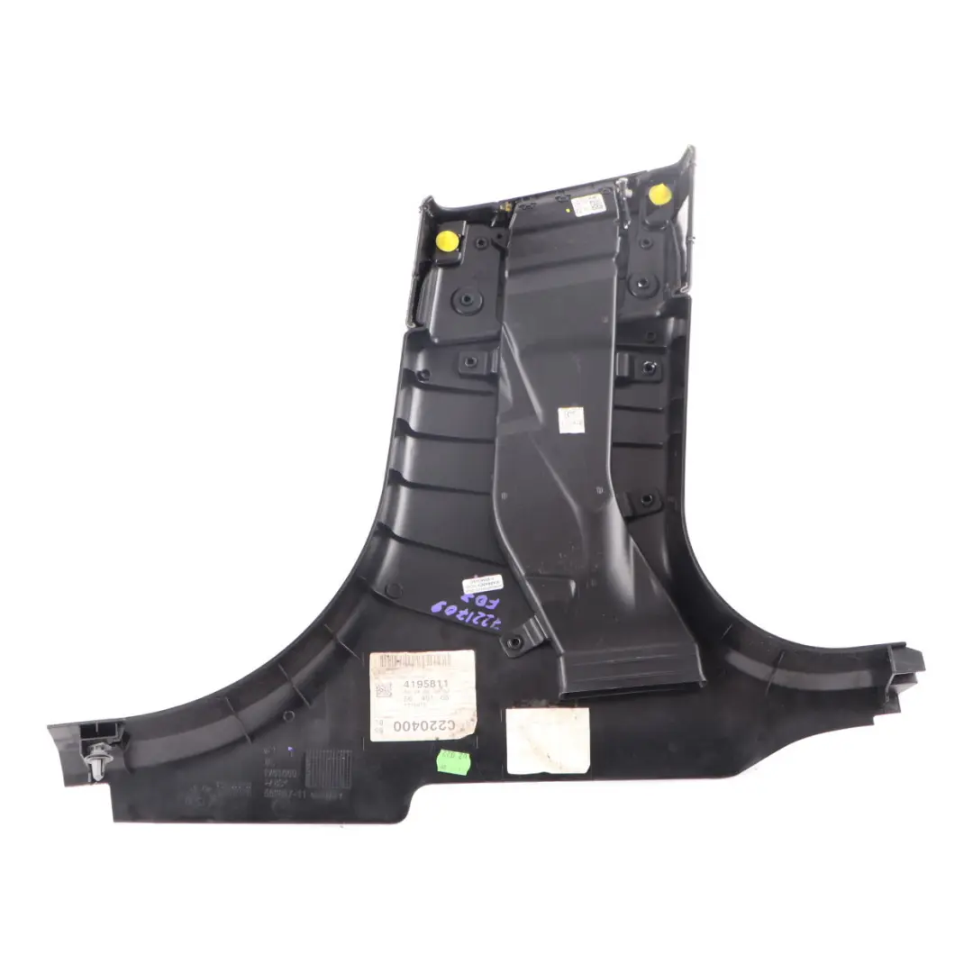  Panel BMW F07 Trim B-pillar Cover Bottom Left N/S Leather Dakota Black - SKU 7221709 - Part number 7221709