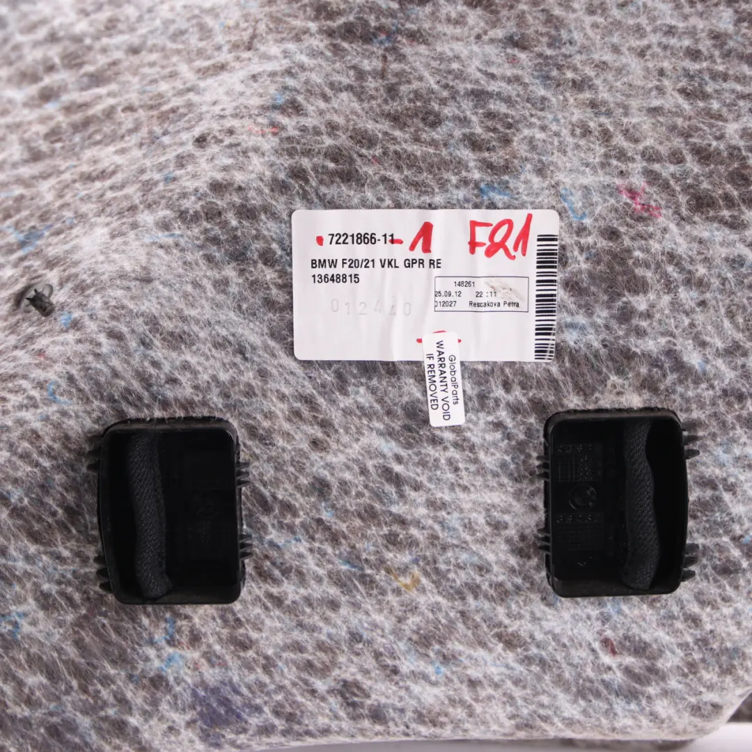 Floor Panel Carpet Trunk Boot Trim Panel Right O/S to BMW F20 F21 with Part number 7221866 BMW F20 F21 Floor Panel Carpet Trunk Boot Trim Panel Right O/S - SKU 7221866-1 - Part number 7221866