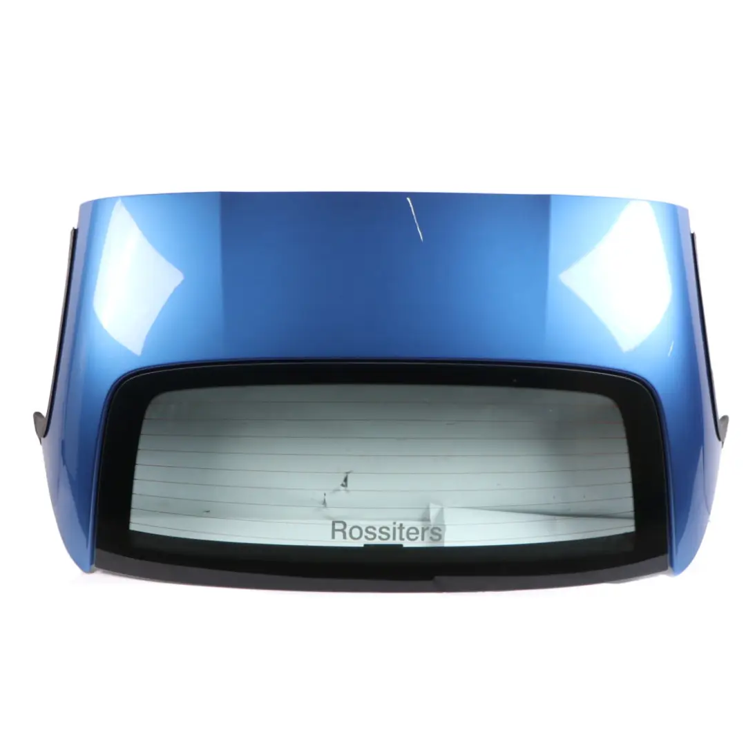 Folding Top Hardtop Roof Shell Window Estoril Blue - B45 to BMW Z4 E89 Rear with Part number 7222078 BMW Z4 E89 Rear Folding Top Hardtop Roof Shell Window Estoril Blue - B45 - SKU 7222078-EB - Part number 7222078
