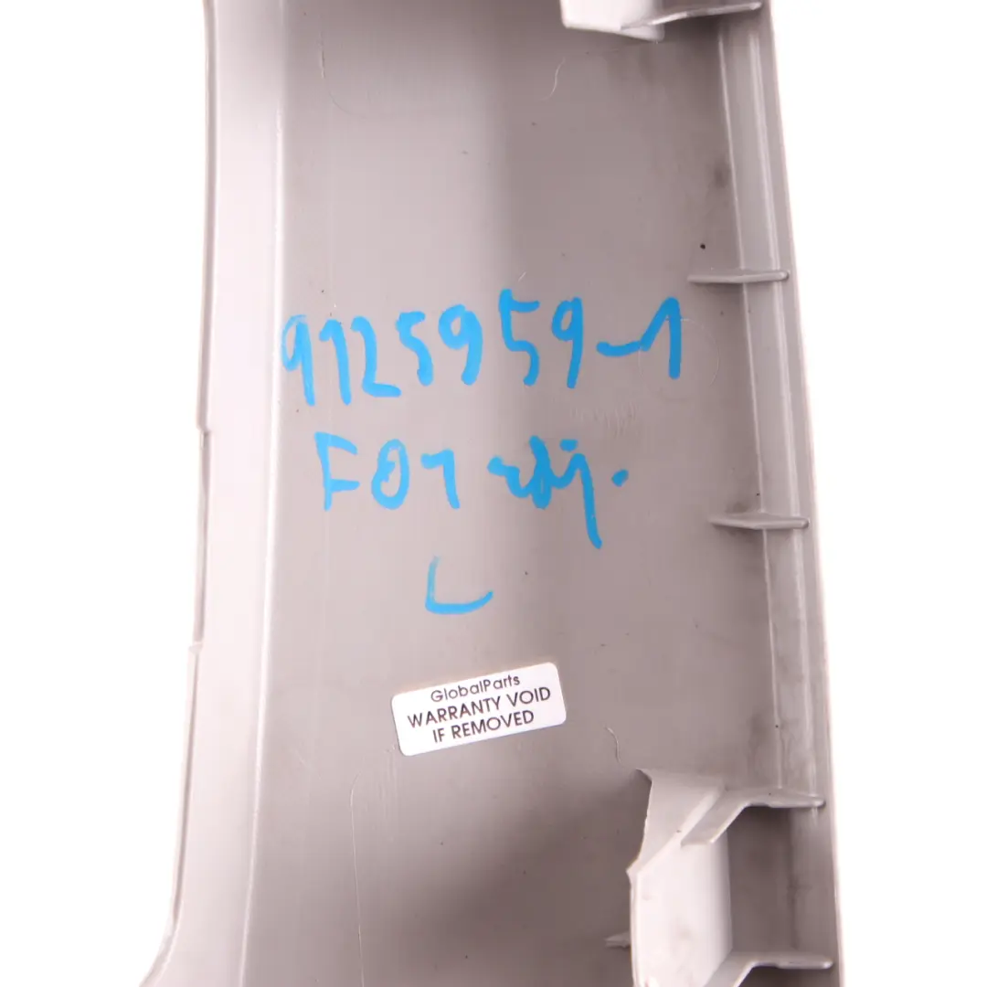 Trim Panel C Column Bottom Pillar Left Everest Grey 9112885 to BMW F01 F02 Cover with Part number 7222113 BMW F01 F02 Cover Trim Panel C Column Bottom Pillar Left Everest Grey 9112885 - SKU 7222113 - Part number 7222113