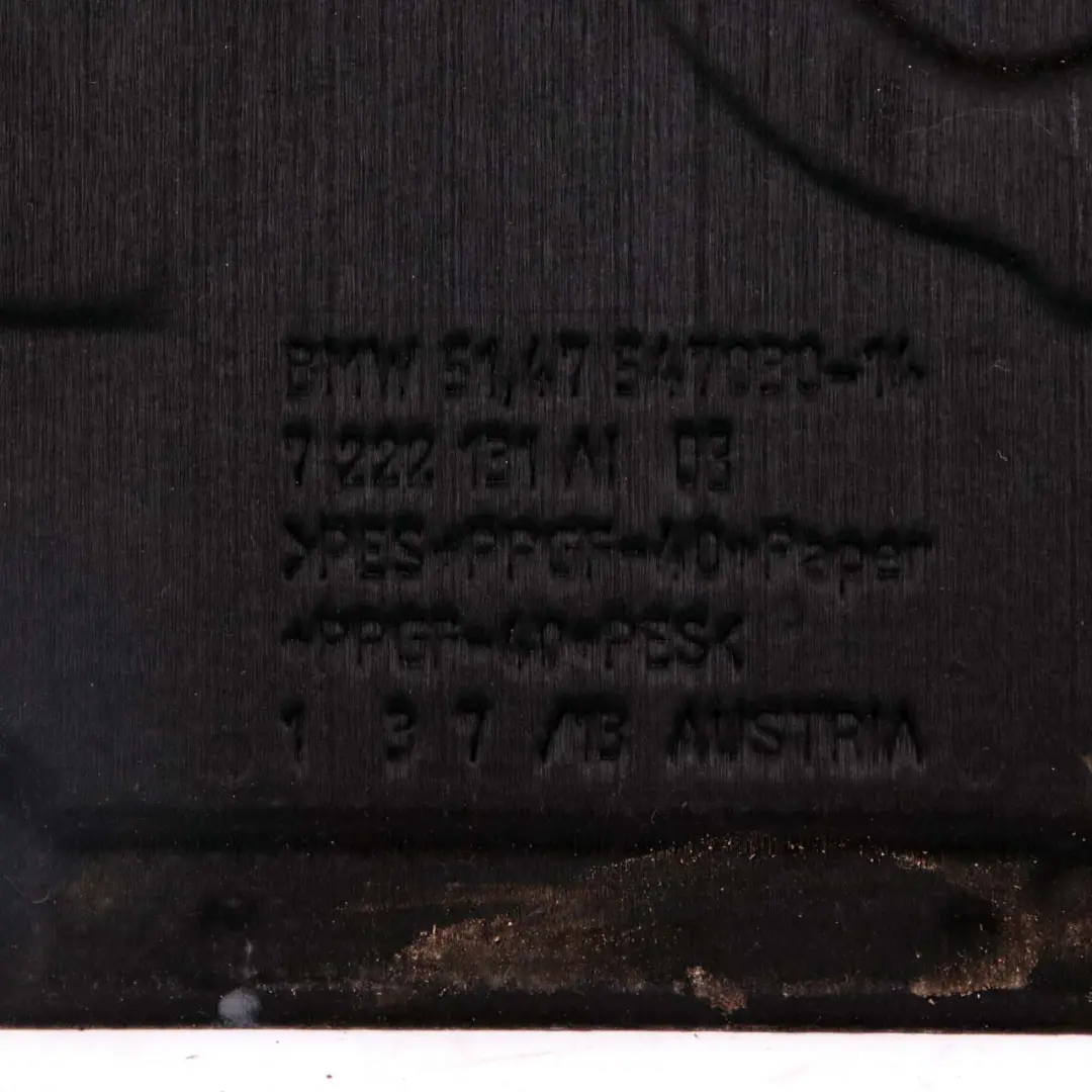 BMW F10 Boot Trunk Floor Carpet Luggage Compartment Trim - SKU 7222131-1 - Part number 7222131