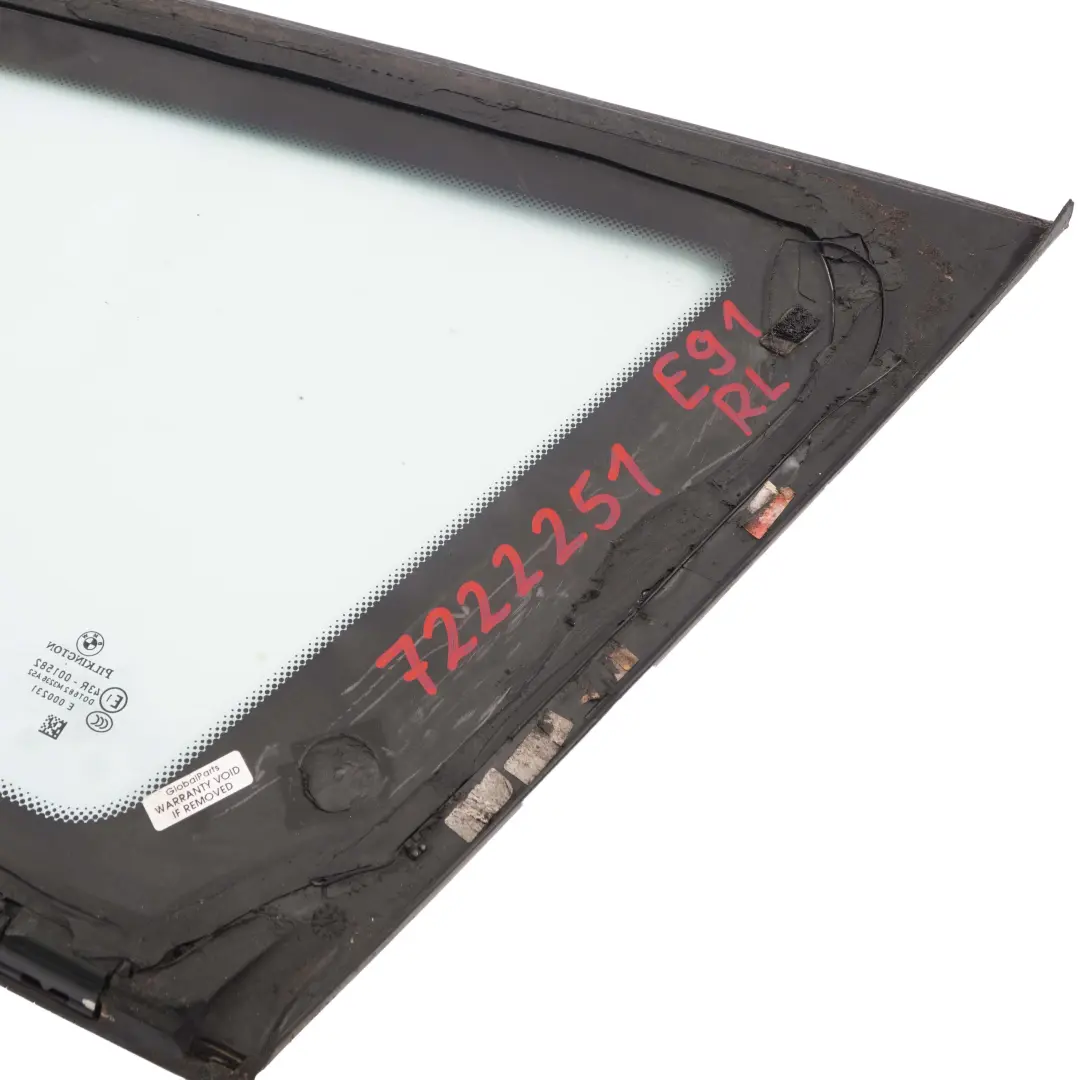 Cristal Lado Trasero Izquierdo AS2 Verde para BMW E91 Touring con número de pieza 7222251 BMW E91 Touring Cristal Lado Trasero Izquierdo AS2 Verde - SKU 7222251 - Número de pieza 7222251