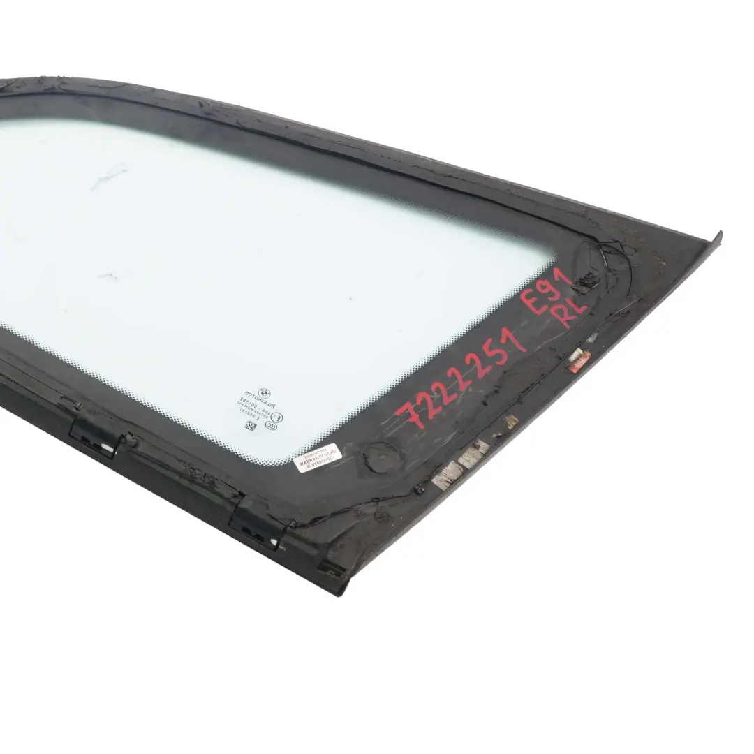 Left Side Window Glass AS2 N/S Green to BMW E91 Touring Rear with Part number 7222251 BMW E91 Touring Rear Left Side Window Glass AS2 N/S Green - SKU 7222251 - Part number 7222251