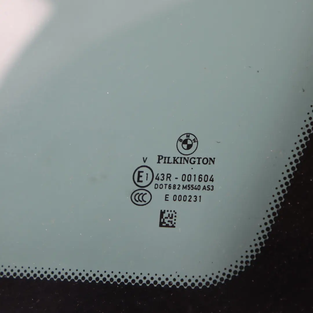 BMW E91 Side Tinted Window Glass AS3 Black Rear Right O/S - SKU 7222256 - Part number 7222256