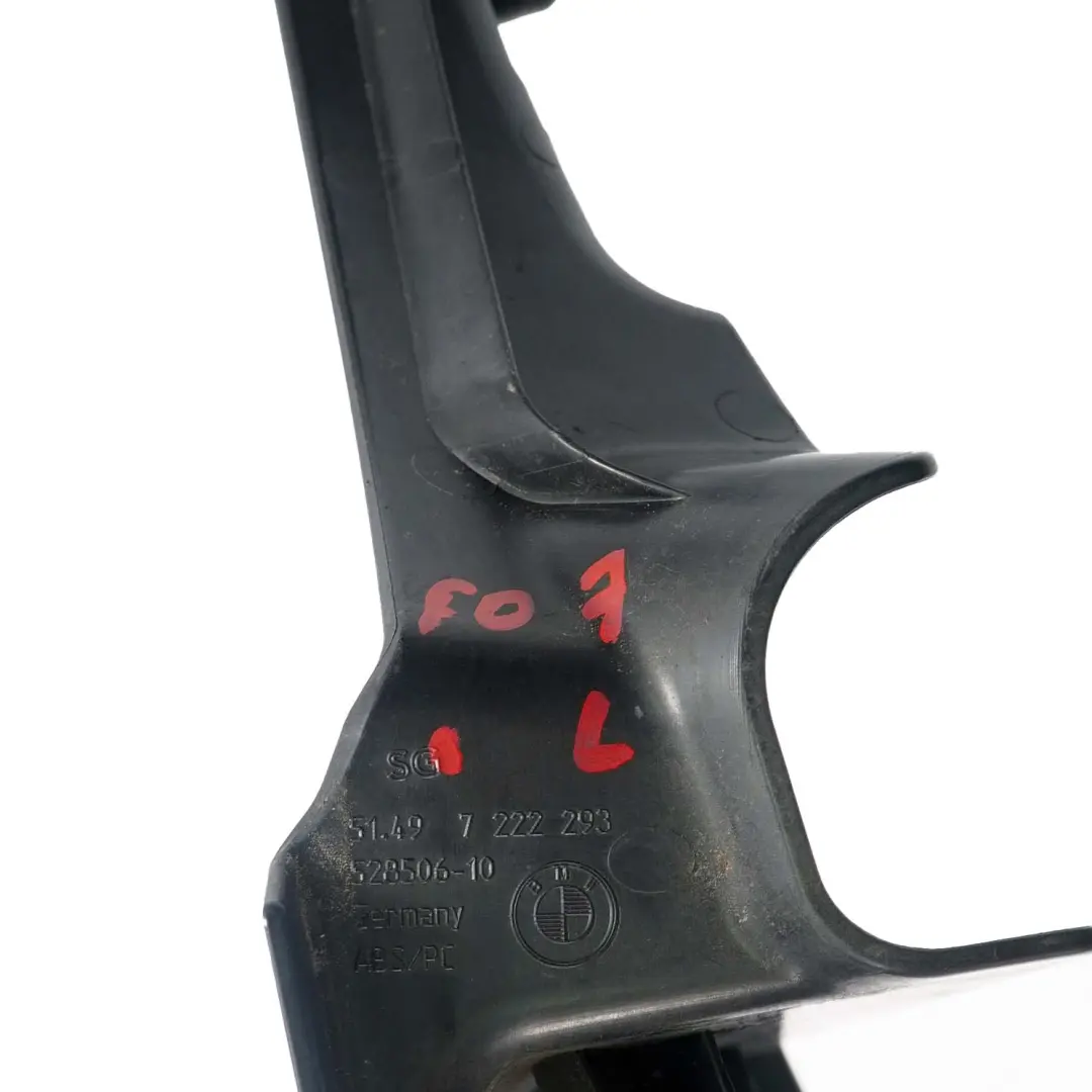 BMW F07 GT Heckklappe Deckel Blende Wasserrinne Links Schwarz - SKU 7222293 - Teilenummer 7222293