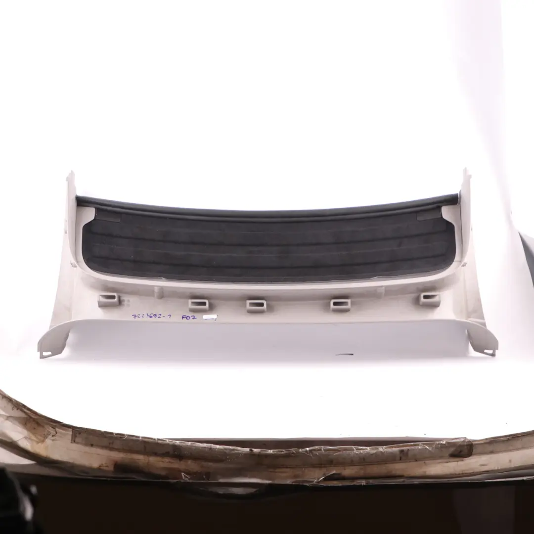 Boot Trunk Lid Tailgate Lower Interior Trim Panel Cover Everest Grey to BMW F07 GT with Part number 7223692 BMW F07 GT Boot Trunk Lid Tailgate Lower Interior Trim Panel Cover Everest Grey - SKU 7223692 - Part number 7223692