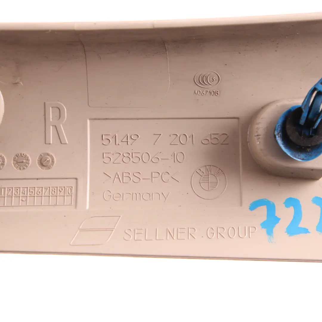 Trunk Panel BMW F07 Boot Lid Tailgate Interior Right O/S Upper Trim Oyster to with Part number 7223698 Trunk Panel BMW F07 Boot Lid Tailgate Interior Right O/S Upper Trim Oyster - SKU 7223698 - Part number 7223698