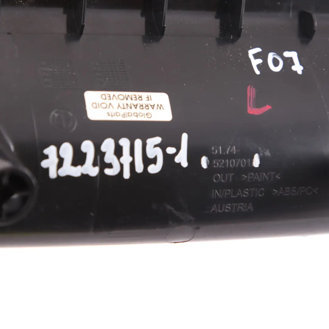 Grab Handle BMW F07 GT Tailgate Panel Cover Trunk Lid Left Right N/O/S 52107010 to with Part number 7223715 Grab Handle BMW F07 GT Tailgate Panel Cover Trunk Lid Left Right N/O/S 52107010 - SKU 7223715-1 - Part number 7223715