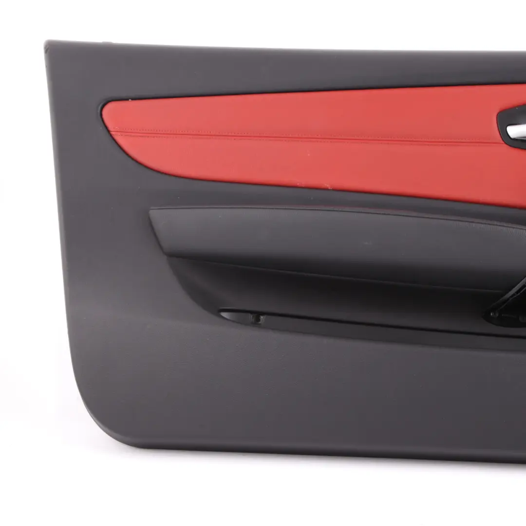 Door Card Front Left N/S Trim Panel Leather Boston Coral Red to BMW E82 with Part number 7224367 BMW E82 Door Card Front Left N/S Trim Panel Leather Boston Coral Red - SKU 7224367 - Part number 7224367