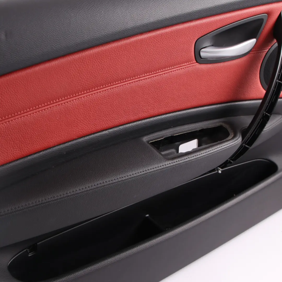 Door Card Front Left N/S Trim Panel Leather Boston Coral Red to BMW E82 with Part number 7224367 BMW E82 Door Card Front Left N/S Trim Panel Leather Boston Coral Red - SKU 7224367 - Part number 7224367
