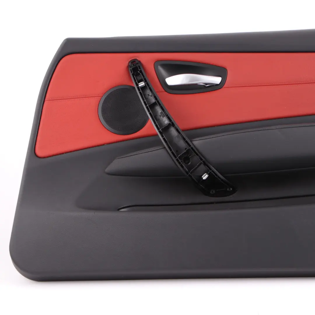 Door Card Front Right O/S Trim Panel Leather Boston Coral Red to BMW E82 with Part number 7224368 BMW E82 Door Card Front Right O/S Trim Panel Leather Boston Coral Red - SKU 7224368 - Part number 7224368