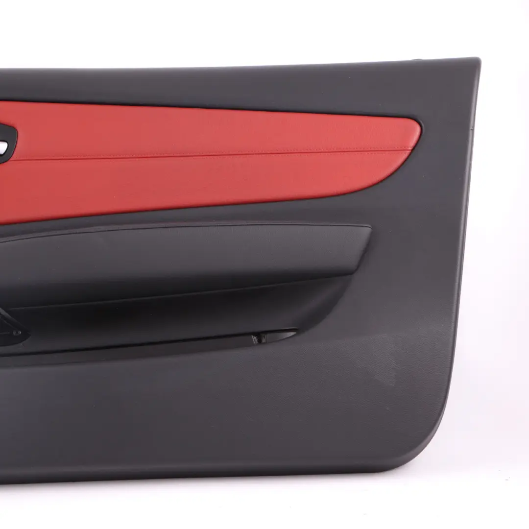 Door Card Front Right O/S Trim Panel Leather Boston Coral Red to BMW E82 with Part number 7224368 BMW E82 Door Card Front Right O/S Trim Panel Leather Boston Coral Red - SKU 7224368 - Part number 7224368