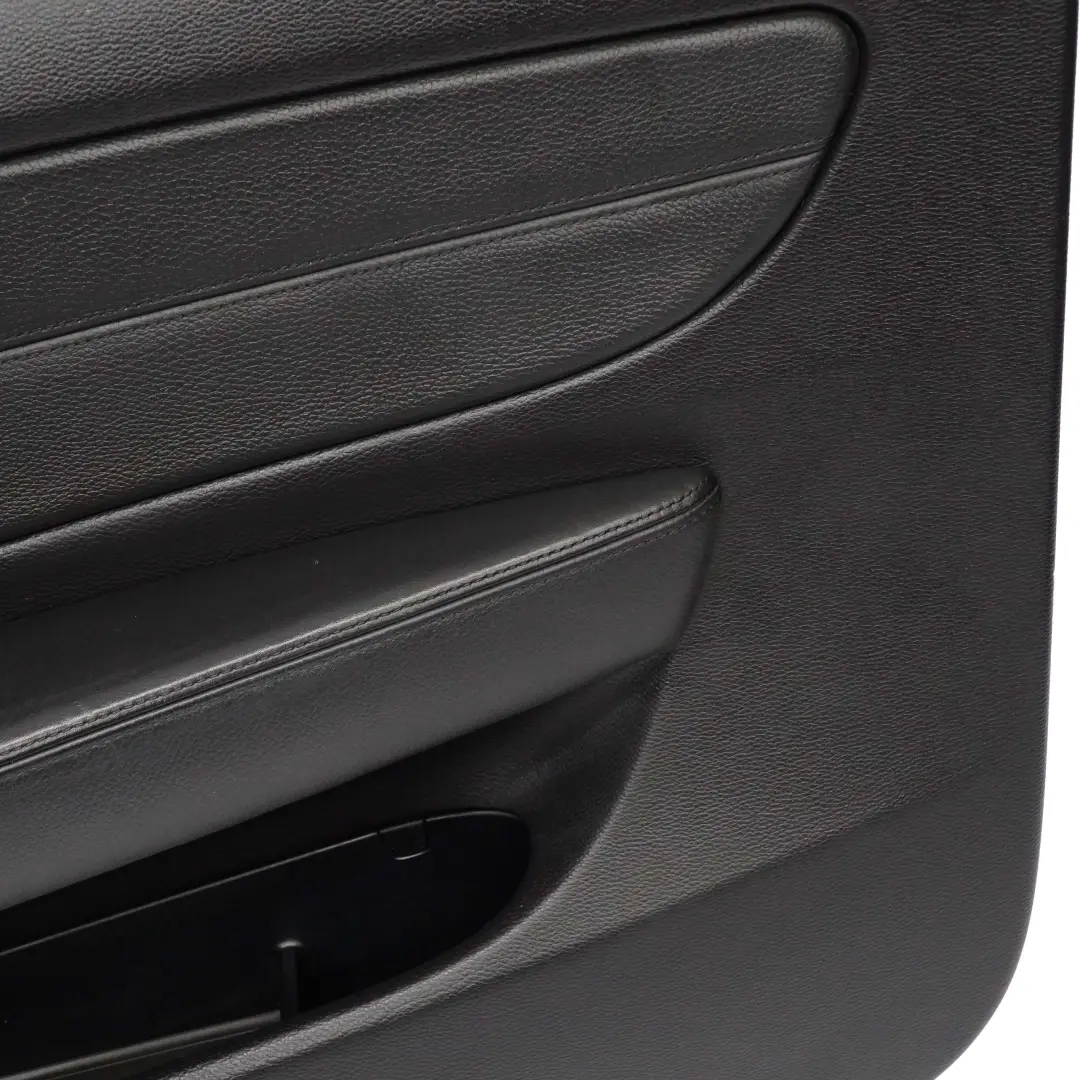 BMW E88 Scheda Porta Anteriore Destra Cabrio Pannello Trim Pelle Nera Boston - SKU 7224384 - Numero di parte 7224383