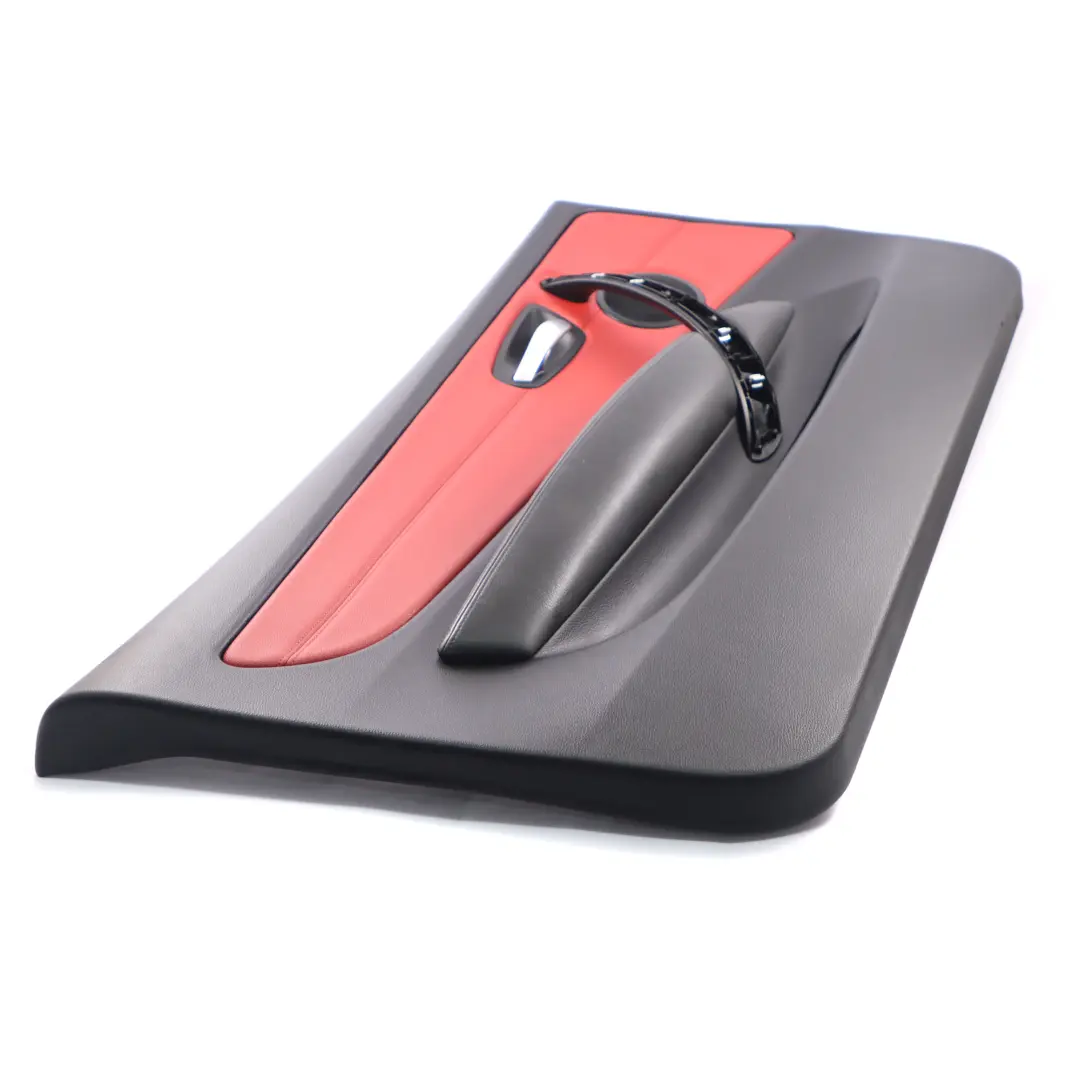 Tarjeta de Puerta Delantera Izquierda Embellecedor De Puerta Rojo Negro para BMW E88 con número de pieza 7224389 BMW E88 Tarjeta de Puerta Delantera Izquierda Embellecedor De Puerta Rojo Negro - SKU 7224389 - Número de pieza 7224389