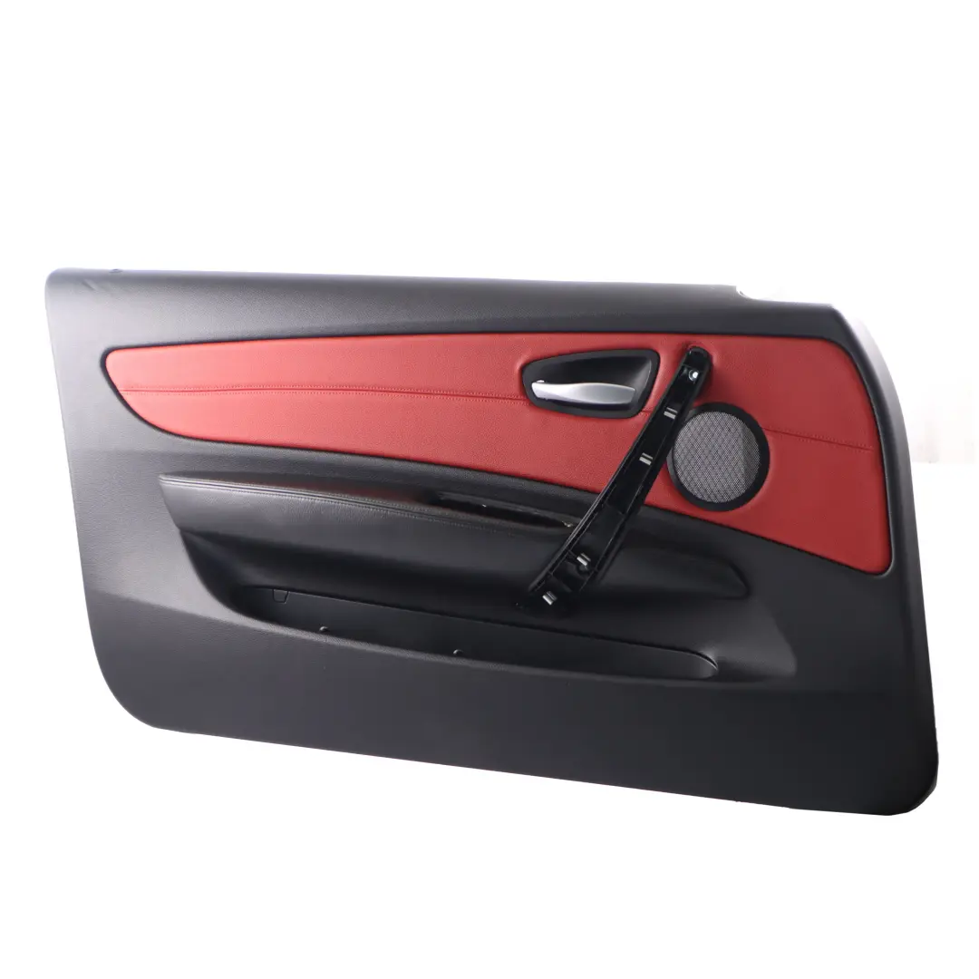 Carte de Porte Avant Gauche Panneau de Porte Cuir Rouge Corail Noir pour BMW E88 à propos du numéro de pièce 7224389 BMW E88 Carte de Porte Avant Gauche Panneau de Porte Cuir Rouge Corail Noir - SKU 7224389 - Numéro de pièce 7224389