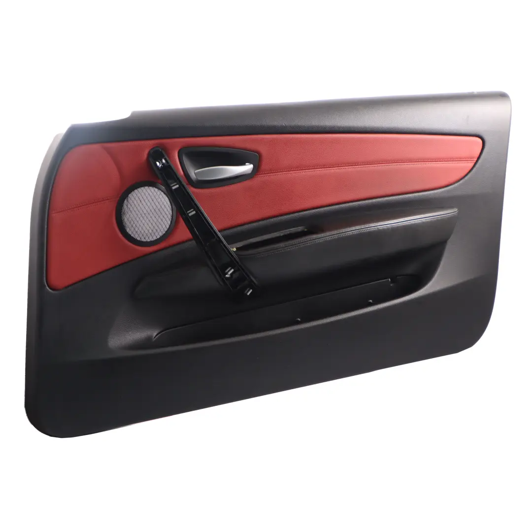 Door Card Front Right O/S Door Trim Panel Leather Coral Red Black to BMW E88 with Part number 7224390 BMW E88 Door Card Front Right O/S Door Trim Panel Leather Coral Red Black - SKU 7224390 - Part number 7224390