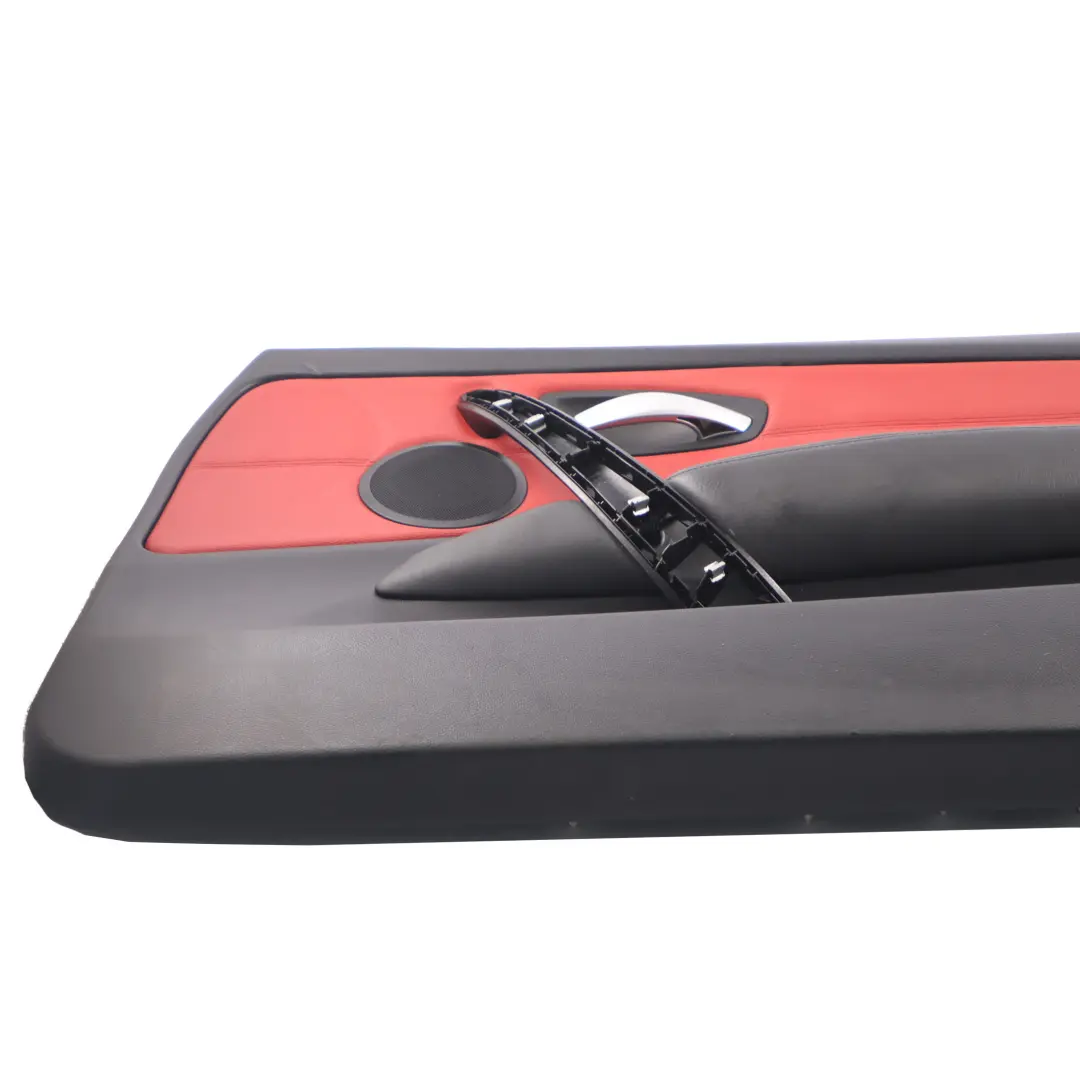 Tarjeta de Puerta Delantera Derecha Embellecedor De Puerta Rojo Negro para BMW E88 con número de pieza 7224390 BMW E88 Tarjeta de Puerta Delantera Derecha Embellecedor De Puerta Rojo Negro - SKU 7224390 - Número de pieza 7224390