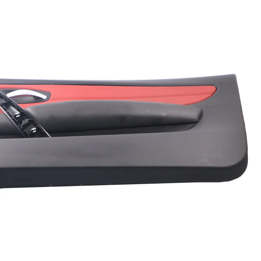 Door Card Front Right O/S Door Trim Panel Leather Coral Red Black to BMW E88 with Part number 7224390 BMW E88 Door Card Front Right O/S Door Trim Panel Leather Coral Red Black - SKU 7224390 - Part number 7224390