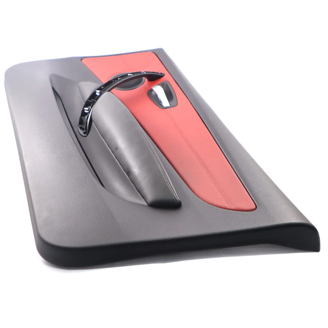 BMW E88 Carte de Porte Avant Droite Panneau de Porte Cuir Rouge Corail Noir - SKU 7224390 - Numéro de pièce 7224390