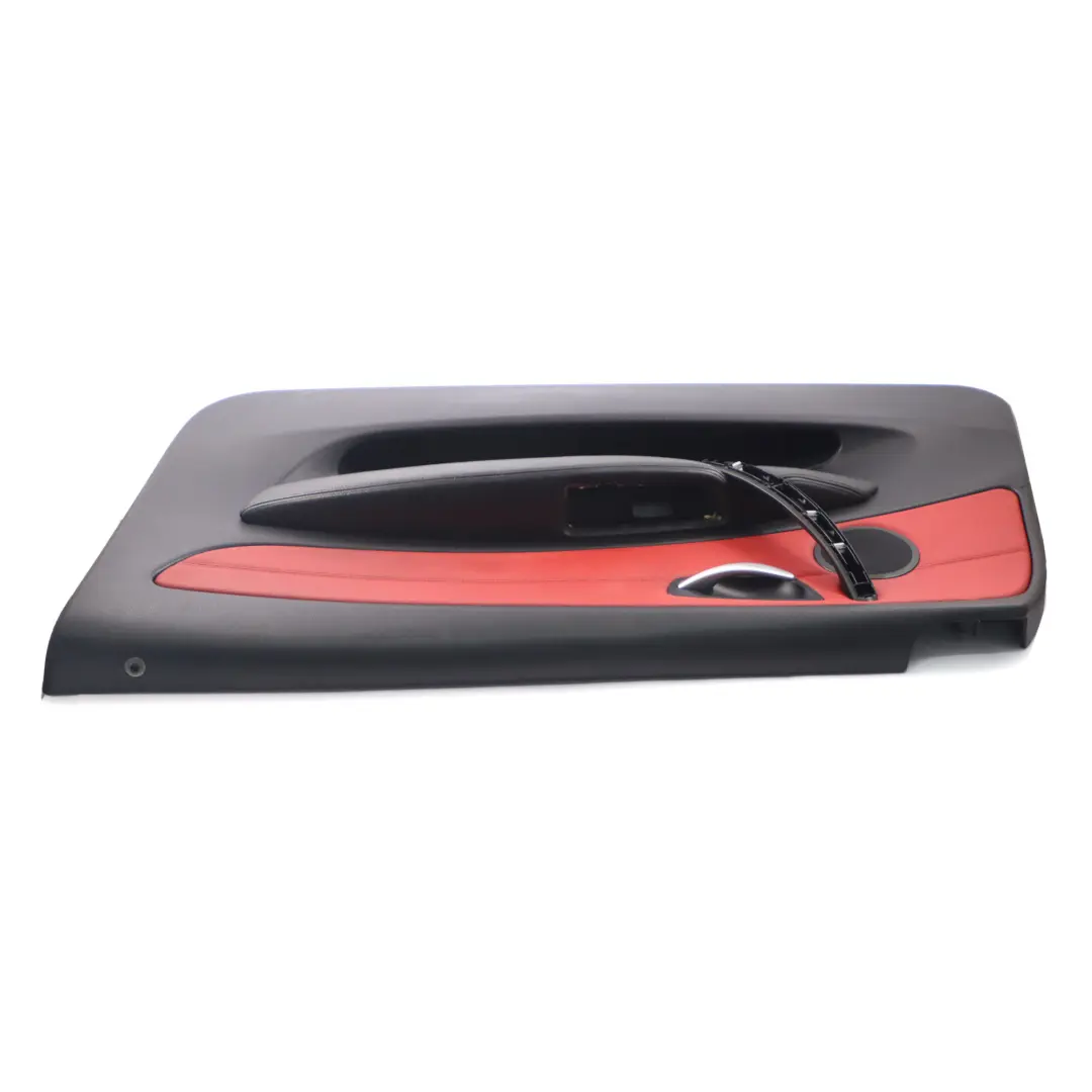 Tarjeta de Puerta Delantera Derecha Embellecedor De Puerta Rojo Negro para BMW E88 con número de pieza 7224390 BMW E88 Tarjeta de Puerta Delantera Derecha Embellecedor De Puerta Rojo Negro - SKU 7224390 - Número de pieza 7224390