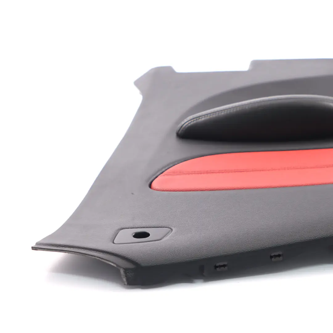 Embellecedor Lateral Trasero Derecho Revestimiento Cuero Rojo para BMW E88 con número de pieza 7224410 BMW E88 Embellecedor Lateral Trasero Derecho Revestimiento Cuero Rojo - SKU 7224410 - Número de pieza 7224410