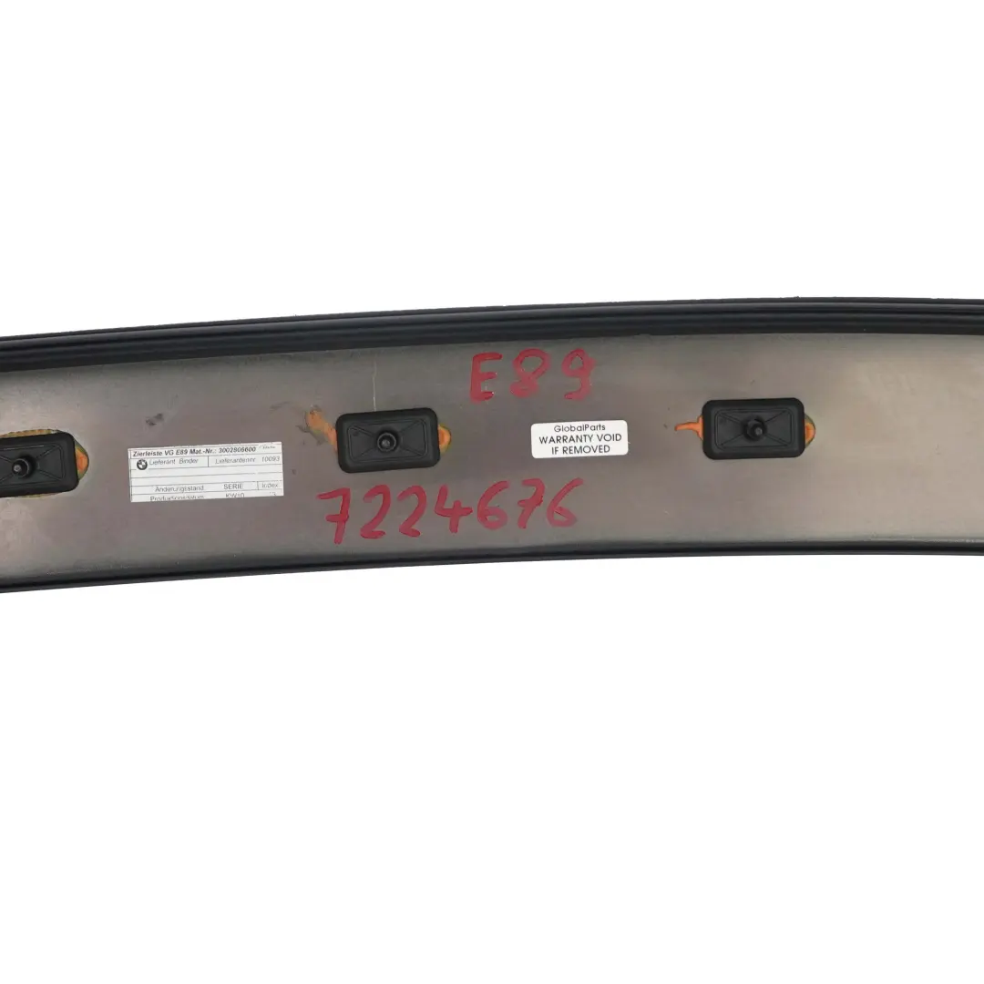 Osłona Listwa Pokrywy Dachu Składanego Tylna do BMW Z4 E89 o numerze 7224676 BMW Z4 E89 Osłona Listwa Pokrywy Dachu Składanego Tylna - SKU 7224676 - Numer Części 7224676