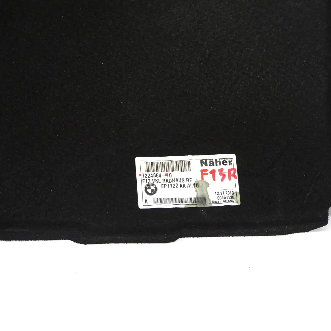 Embellecedor Lateral Maletero Trasero Derecho Lateral Maletero para BMW F13 con número de pieza 7224864 BMW F13 Embellecedor Lateral Maletero Trasero Derecho Lateral Maletero - SKU 7224864 - Número de pieza 7224864