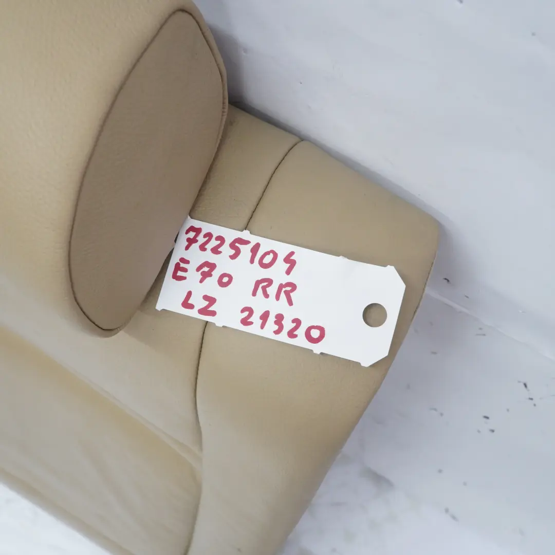 BMW X5 E70 Asiento Trasero Derecho Apoyabrazos Cuero Beige Nevada - SKU 7225104 - Número de pieza 7225104