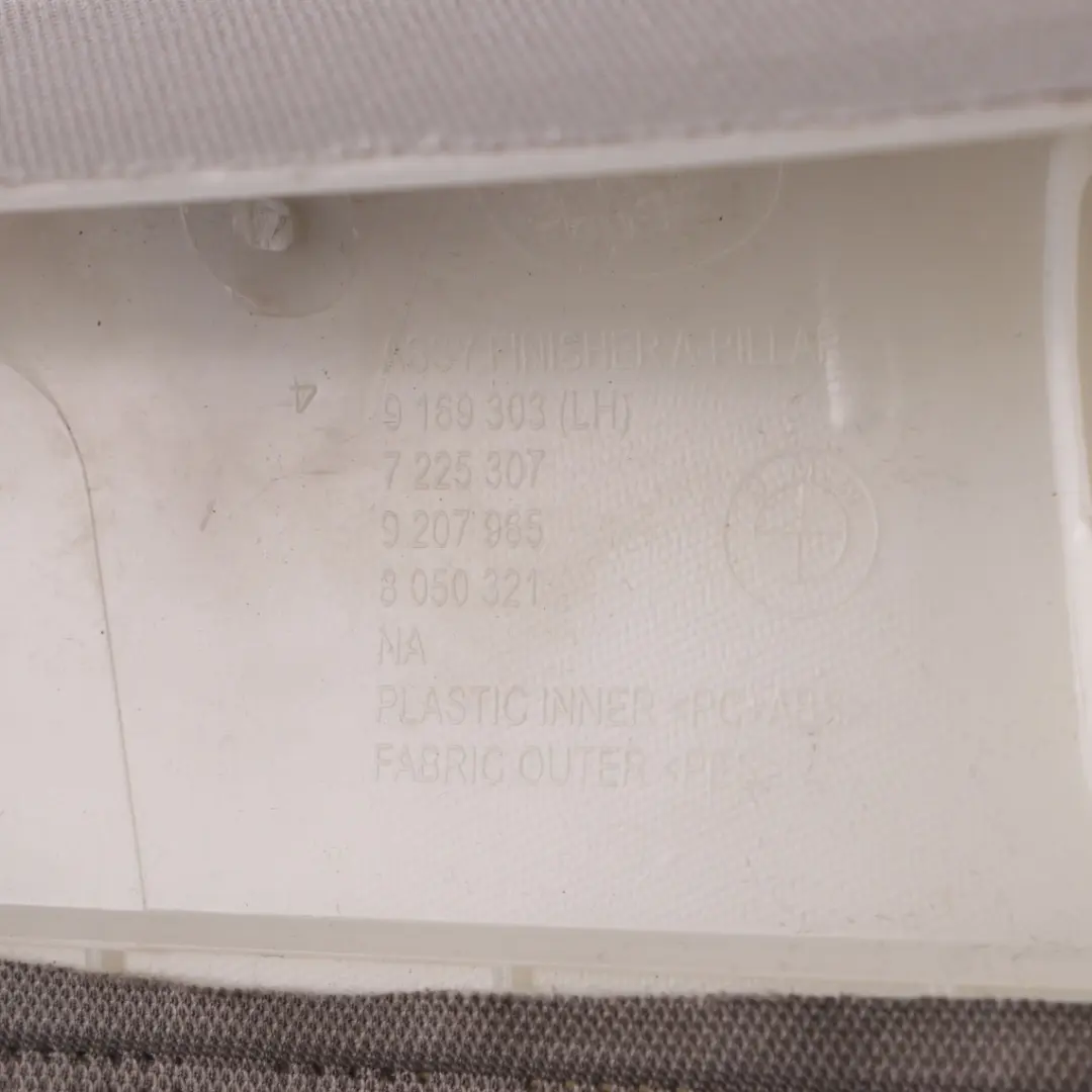 BMW X3 F25 Trim Panel A Pillar Front Left N/S Column Grey - SKU 7225307 - Part number 7225307