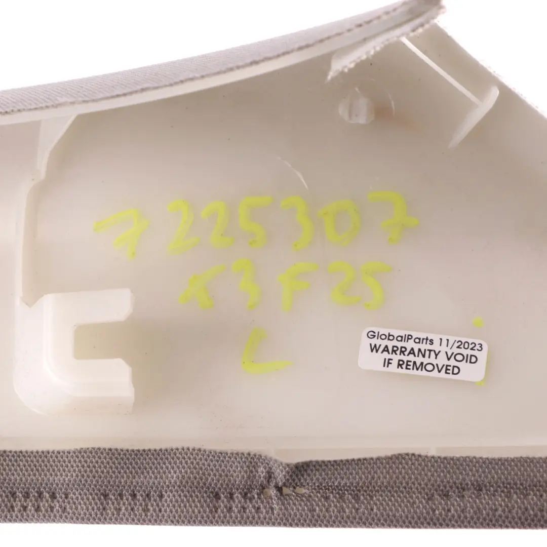 BMW X3 F25 Embellecedor Pilar A Delantero Izquierdo Columna Gris - SKU 7225307 - Número de pieza 7225307