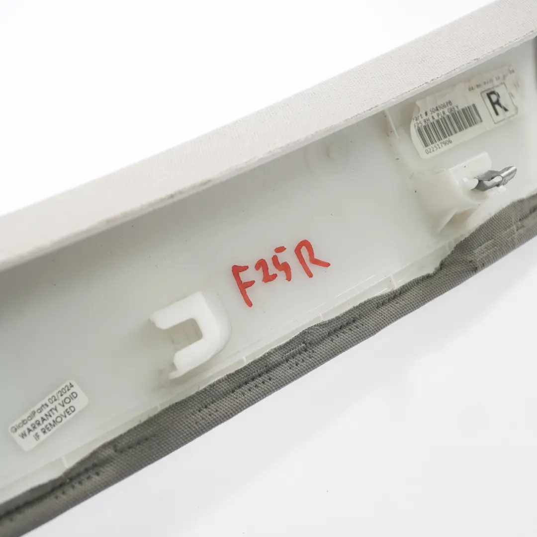 BMW X3 F25 A Pilar Interior Cubierta Columna Trim Panel Derecho Gris - SKU 7225308 - Número de pieza 7225308