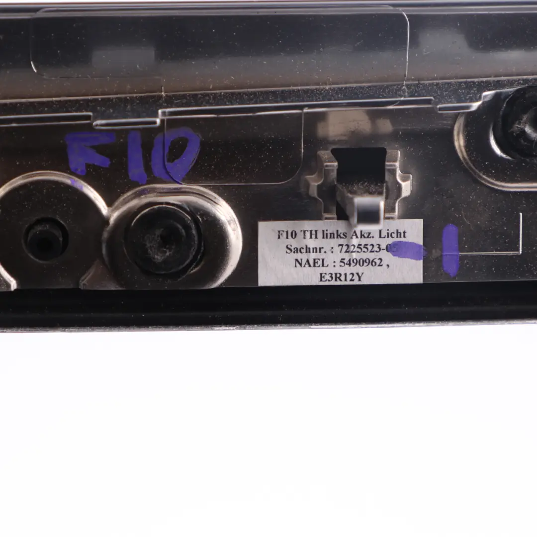 Door Trim BMW F10 F11 Interior Rear Left Door Cover Trim Strip Aluminium to with Part number 7225523 Door Trim BMW F10 F11 Interior Rear Left Door Cover Trim Strip Aluminium - SKU 7225523-1 - Part number 7225523