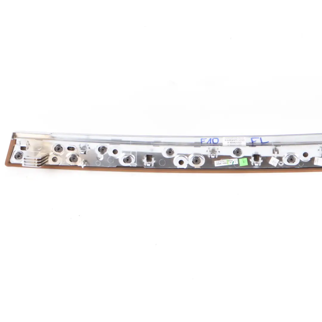 Moldura Decorativa Puerta De Delantera Izquierda Veta Madera Fina para BMW F10 F11 con número de pieza 7225549 BMW F10 F11 Moldura Decorativa Puerta De Delantera Izquierda Veta Madera Fina - SKU 7225549 - Número de pieza 7225549