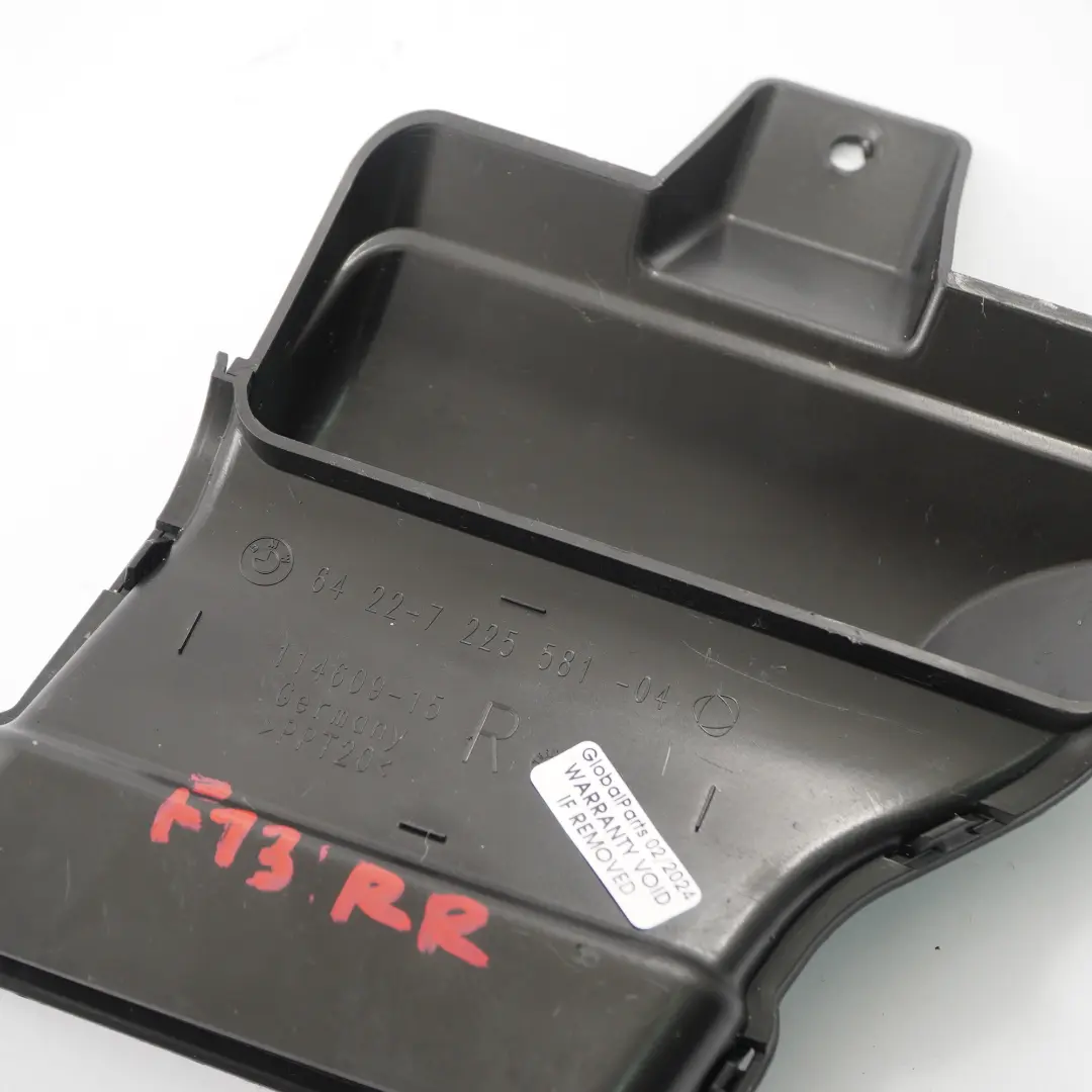 BMW F13 F12 Canal d'air de ventilation de la cabine arrière droite - SKU 7225581 - Numéro de pièce 7225581