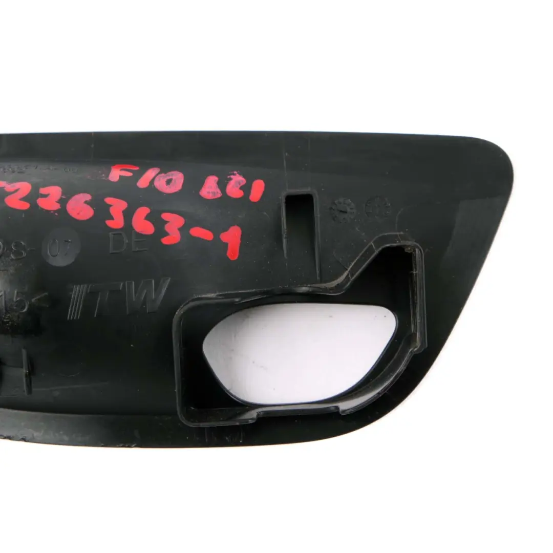 BMW F10 F11 LCI 1 Interior Izquierda Tapa Abrepuertas Embellecedor Negro 7226353 - SKU 7226363-1 - Número de pieza 7226363