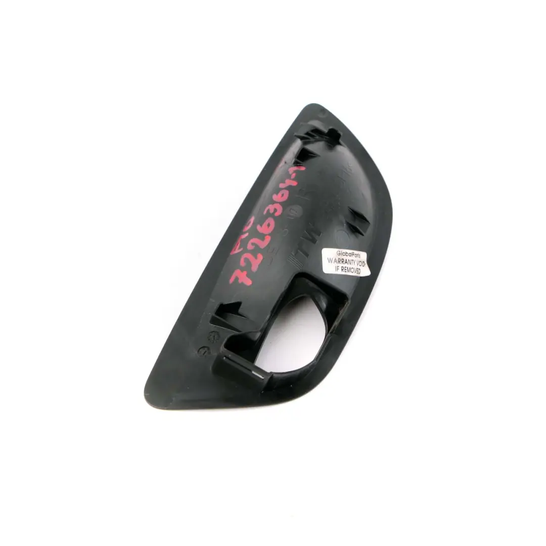 BMW 5 Series F10 F11 Inside Right O/S Door Opener Handle Cover Trim Black - SKU 7226364-1 - Part number 7226364