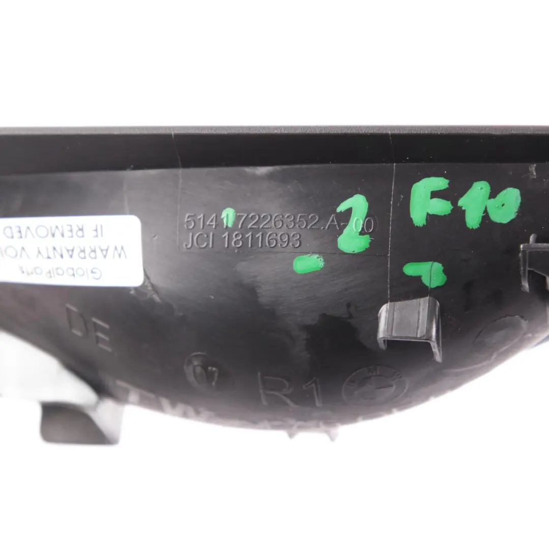 Door Opener Handle Inside Right O/S Cover Trim Black 2 7226352 to BMW F10 F11 with Part number 7226364 BMW F10 F11 Door Opener Handle Inside Right O/S Cover Trim Black 2 7226352 - SKU 7226364-2 - Part number 7226364