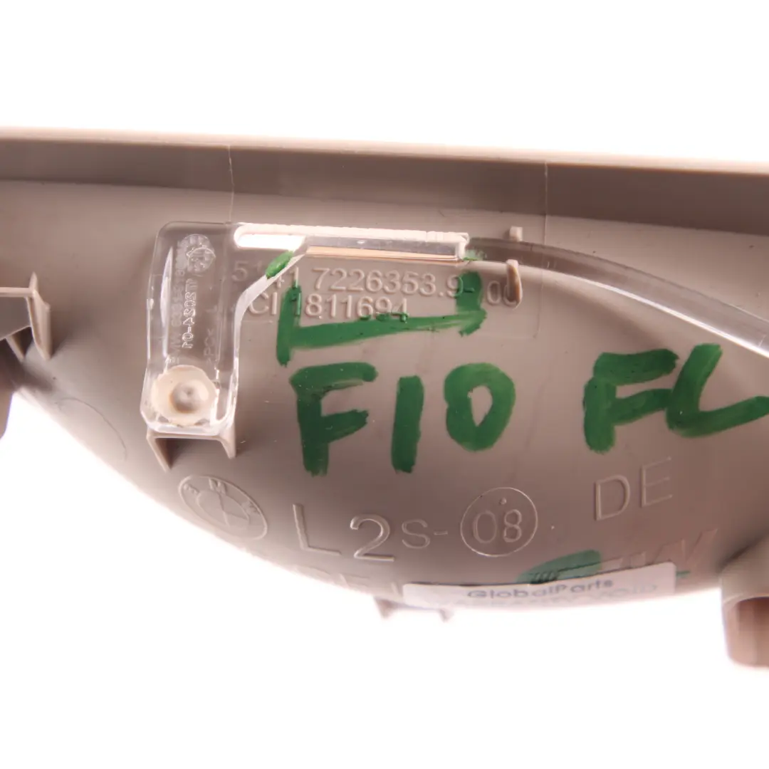 Poignée de porte intérieur gauche Venetobeige 7226353 pour BMW F10 F11 à propos du numéro de pièce 7226365 BMW F10 F11 Poignée de porte intérieur gauche Venetobeige 7226353 - SKU 7226365 - Numéro de pièce 7226365