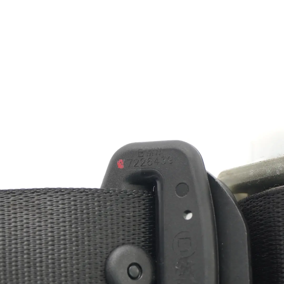 BMW F13 640d Rear Left Seat Belt Black - SKU 722643903 - Part number 722643903