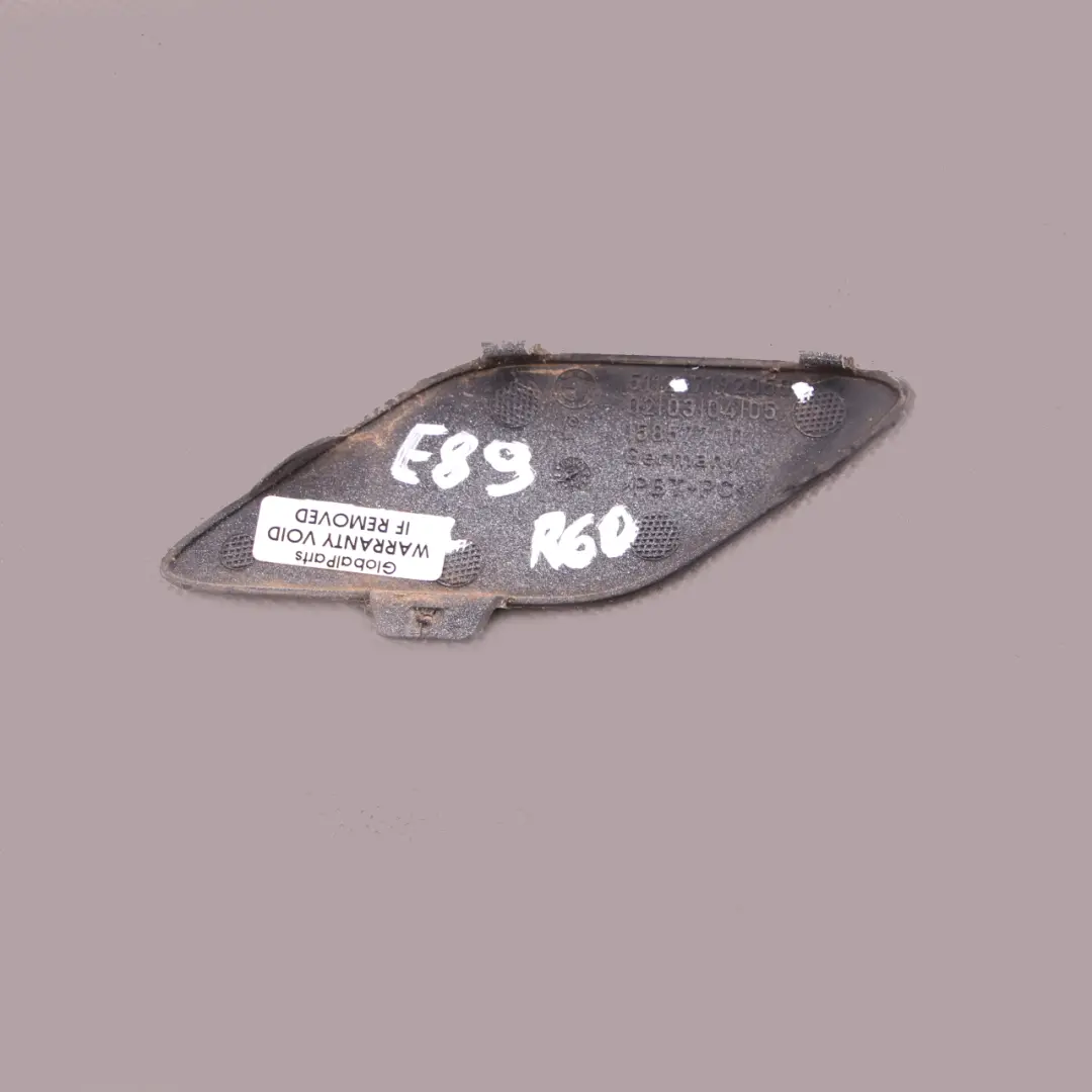 Bumper Flap BMW Z4 E89 Towing Eye Cover Trim Alpinweiss Alpine White 300 to Rear with Part number 7228112 Rear Bumper Flap BMW Z4 E89 Towing Eye Cover Trim Alpinweiss Alpine White 300 - SKU 7228112-AW - Part number 7228112