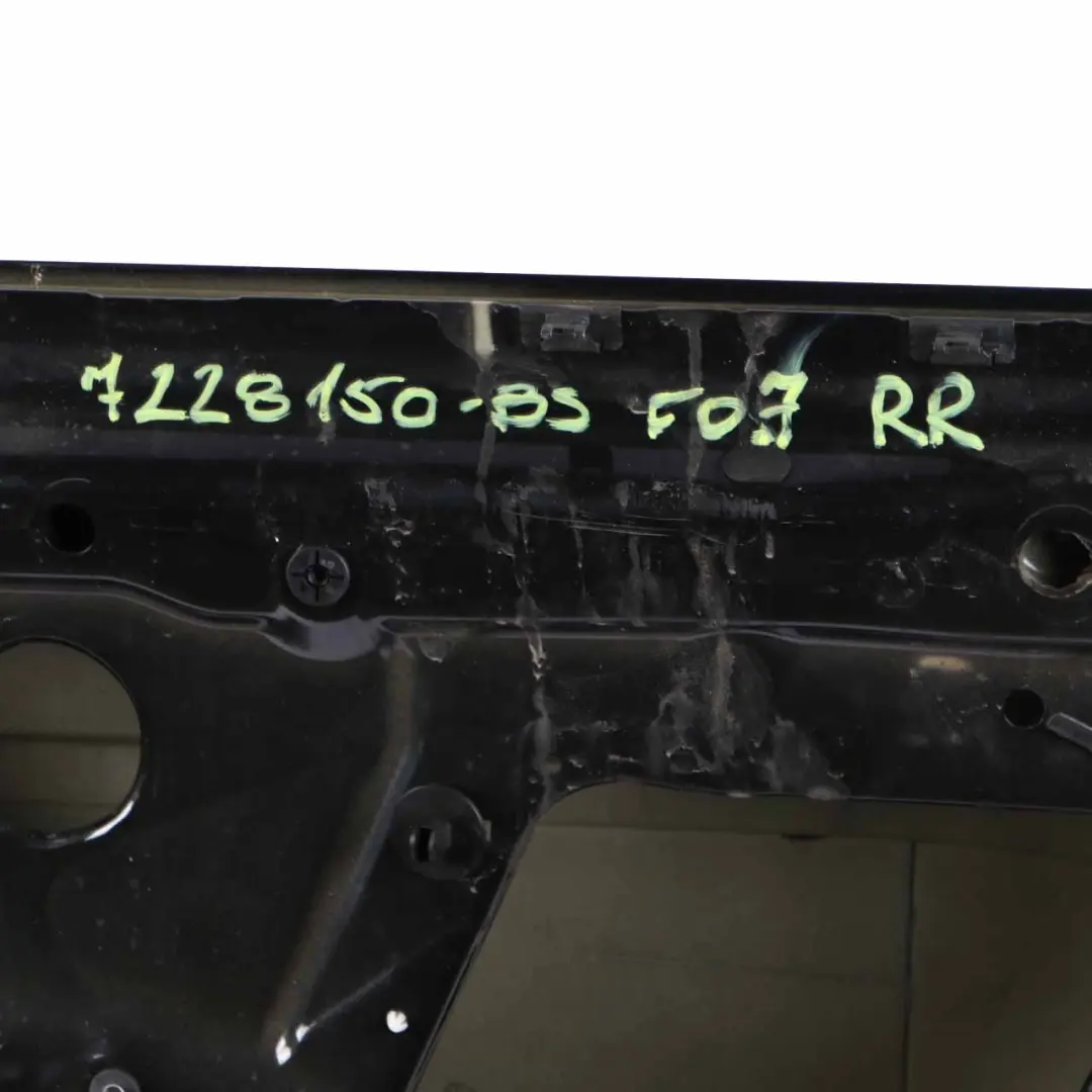 Door Rear Right O/S BMW F07 GT Black Sapphire Metallic - 475 to with Part number 7228150 Door Rear Right O/S BMW F07 GT Black Sapphire Metallic - 475 - SKU 7228150-BS - Part number 7228150