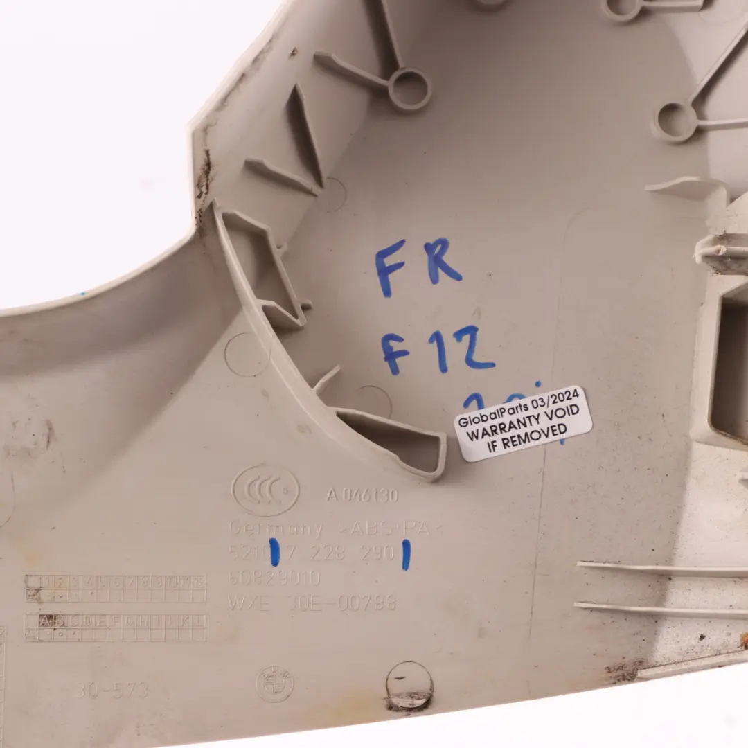 Seat Panel BMW F12 Front Right O/S Seat Outer Lower Trim Elfenbeinweiss - SKU 7228290 - Part number 7269672