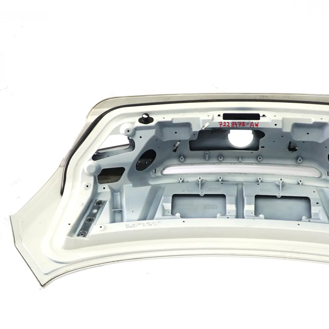 Trunk Boot Lid Tailgate Rear Panel Alpinweiss Alpine White 3 - 300 to BMW F13 with Part number 7228478 BMW F13 Trunk Boot Lid Tailgate Rear Panel Alpinweiss Alpine White 3 - 300 - SKU 7228478-AW - Part number 7228478