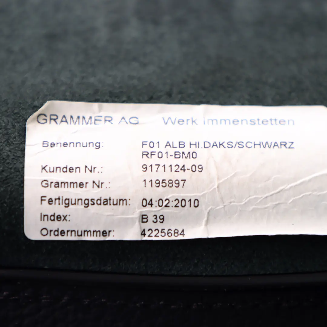 BMW F01 Podłokietnik Schowek Tylnej Kanapy Skóra Czarna - SKU 7228656 - Numer Części 7228656
